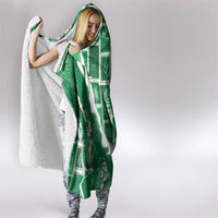Hawaii Japanese Culture Green Hooded Blanket Spring Cranes Aloha Pattern LT01 - Polynesian Pride