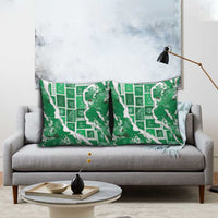 Hawaii Japanese Culture Green Pillow Cover Spring Cranes Aloha Pattern LT01 - Polynesian Pride