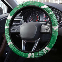 Hawaii Japanese Culture Green Steering Wheel Cover Spring Cranes Aloha Pattern LT01 - Polynesian Pride