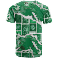 Hawaii Japanese Culture Green T Shirt Spring Cranes Aloha Pattern LT01 - Polynesian Pride