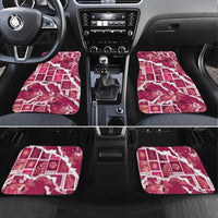 Hawaii Japanese Culture Pink Car Mats Spring Cranes Aloha Pattern LT01 Set 4pcs Pink - Polynesian Pride