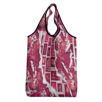 Hawaii Japanese Culture Pink Grocery Bag Spring Cranes Aloha Pattern LT01 - Polynesian Pride