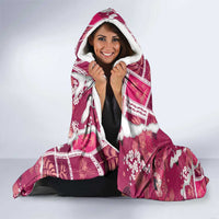 Hawaii Japanese Culture Pink Hooded Blanket Spring Cranes Aloha Pattern LT01 - Polynesian Pride