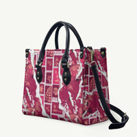 Hawaii Japanese Culture Pink Leather Bag Spring Cranes Aloha Pattern LT01 Pink - Polynesian Pride