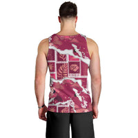 Hawaii Japanese Culture Pink Men Tank Top Spring Cranes Aloha Pattern LT01 - Polynesian Pride