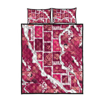 Hawaii Japanese Culture Pink Quilt Bed Set Spring Cranes Aloha Pattern LT01 - Polynesian Pride