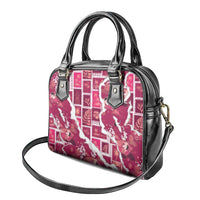 Hawaii Japanese Culture Pink Shoulder Handbag Spring Cranes Aloha Pattern LT01 - Polynesian Pride
