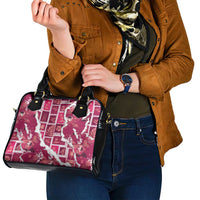 Hawaii Japanese Culture Pink Shoulder Handbag Spring Cranes Aloha Pattern LT01 - Polynesian Pride