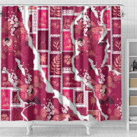 Hawaii Japanese Culture Pink Shower Curtain Spring Cranes Aloha Pattern LT01 - Polynesian Pride
