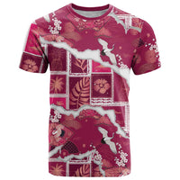 Hawaii Japanese Culture Pink T Shirt Spring Cranes Aloha Pattern LT01 Pink - Polynesian Pride