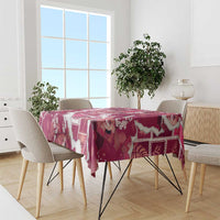 Hawaii Japanese Culture Pink Tablecloth Spring Cranes Aloha Pattern LT01 - Polynesian Pride