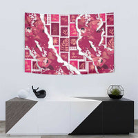 Hawaii Japanese Culture Pink Tapestry Spring Cranes Aloha Pattern LT01 - Polynesian Pride