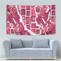 Hawaii Japanese Culture Pink Tapestry Spring Cranes Aloha Pattern LT01 - Polynesian Pride