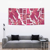 Hawaii Japanese Culture Pink Tapestry Spring Cranes Aloha Pattern LT01 - Polynesian Pride