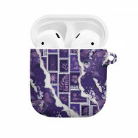 Hawaii Japanese Culture Purple AirPods Case Spring Cranes Aloha Pattern LT01 Purple - Polynesian Pride