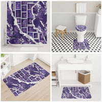 Hawaii Japanese Culture Purple Bathroom Set Spring Cranes Aloha Pattern LT01 - Polynesian Pride