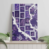 Hawaii Japanese Culture Purple Canvas Wall Art Spring Cranes Aloha Pattern LT01 - Polynesian Pride