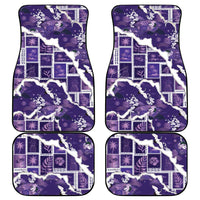 Hawaii Japanese Culture Purple Car Mats Spring Cranes Aloha Pattern LT01 - Polynesian Pride