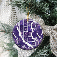 Hawaii Japanese Culture Purple Ceramic Ornament Spring Cranes Aloha Pattern LT01 - Polynesian Pride