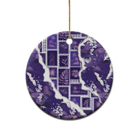 Hawaii Japanese Culture Purple Ceramic Ornament Spring Cranes Aloha Pattern LT01 - Polynesian Pride