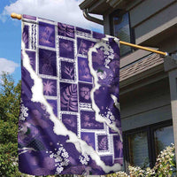 Hawaii Japanese Culture Purple Garden Flag Spring Cranes Aloha Pattern LT01 - Polynesian Pride