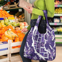 Hawaii Japanese Culture Purple Grocery Bag Spring Cranes Aloha Pattern LT01 - Polynesian Pride