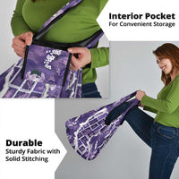 Hawaii Japanese Culture Purple Grocery Bag Spring Cranes Aloha Pattern LT01 - Polynesian Pride