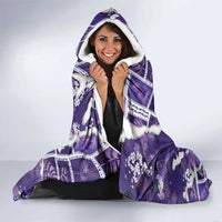 Hawaii Japanese Culture Purple Hooded Blanket Spring Cranes Aloha Pattern LT01 - Polynesian Pride