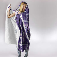 Hawaii Japanese Culture Purple Hooded Blanket Spring Cranes Aloha Pattern LT01 - Polynesian Pride