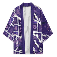 Hawaii Japanese Culture Purple Kimono Spring Cranes Aloha Pattern LT01 Unisex Purple - Polynesian Pride