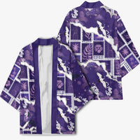 Hawaii Japanese Culture Purple Kimono Spring Cranes Aloha Pattern LT01 - Polynesian Pride