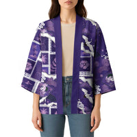 Hawaii Japanese Culture Purple Kimono Spring Cranes Aloha Pattern LT01 - Polynesian Pride