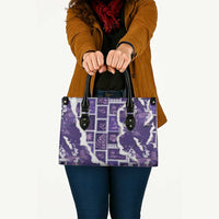 Hawaii Japanese Culture Purple Leather Bag Spring Cranes Aloha Pattern LT01 - Polynesian Pride