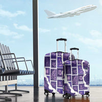 Hawaii Japanese Culture Purple Luggage Cover Spring Cranes Aloha Pattern LT01 - Polynesian Pride
