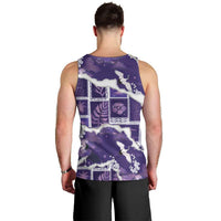 Hawaii Japanese Culture Purple Men Tank Top Spring Cranes Aloha Pattern LT01 - Polynesian Pride