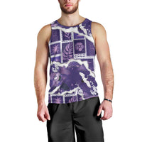 Hawaii Japanese Culture Purple Men Tank Top Spring Cranes Aloha Pattern LT01 - Polynesian Pride