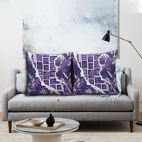 Hawaii Japanese Culture Purple Pillow Cover Spring Cranes Aloha Pattern LT01 - Polynesian Pride