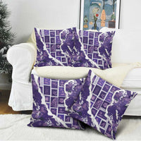 Hawaii Japanese Culture Purple Pillow Cover Spring Cranes Aloha Pattern LT01 - Polynesian Pride