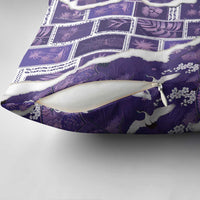 Hawaii Japanese Culture Purple Pillow Cover Spring Cranes Aloha Pattern LT01 - Polynesian Pride