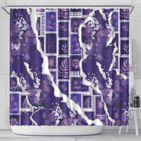 Hawaii Japanese Culture Purple Shower Curtain Spring Cranes Aloha Pattern LT01 - Polynesian Pride