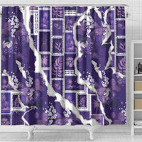 Hawaii Japanese Culture Purple Shower Curtain Spring Cranes Aloha Pattern LT01 - Polynesian Pride