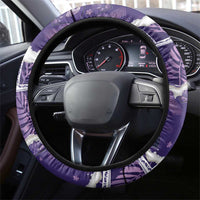 Hawaii Japanese Culture Purple Steering Wheel Cover Spring Cranes Aloha Pattern LT01 - Polynesian Pride