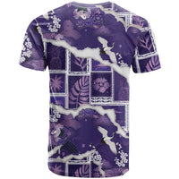Hawaii Japanese Culture Purple T Shirt Spring Cranes Aloha Pattern LT01 - Polynesian Pride