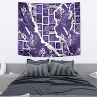 Hawaii Japanese Culture Purple Tapestry Spring Cranes Aloha Pattern LT01 - Polynesian Pride
