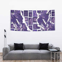 Hawaii Japanese Culture Purple Tapestry Spring Cranes Aloha Pattern LT01 - Polynesian Pride