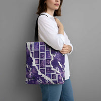 Hawaii Japanese Culture Purple Tote Bag Spring Cranes Aloha Pattern LT01 - Polynesian Pride