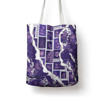 Hawaii Japanese Culture Purple Tote Bag Spring Cranes Aloha Pattern LT01 - Polynesian Pride