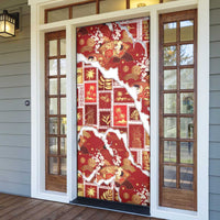 Hawaii Japanese Culture Red Door Cover Spring Cranes Aloha Pattern LT01 - Polynesian Pride