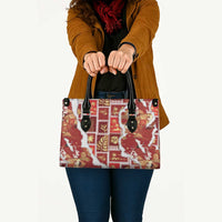 Hawaii Japanese Culture Red Leather Bag Spring Cranes Aloha Pattern LT01 - Polynesian Pride