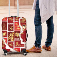 Hawaii Japanese Culture Red Luggage Cover Spring Cranes Aloha Pattern LT01 Red - Polynesian Pride